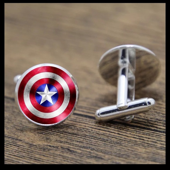 Other - CAPTAIN MARVEL Silver Cufflinks NEW